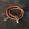 Yak Bone Tibetan Strength Bracelet with Copper Pendant Yak Bone Tibetan Strength Bracelet with Copper Pendant