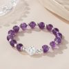 925 Silver Natural Amethyst Lotus Bracelet 925 Silver Natural Amethyst Lotus Bracelet