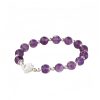 925 Silver Natural Amethyst Lotus Bracelet 925 Silver Natural Amethyst Lotus Bracelet