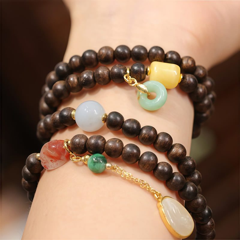 Brunei Agarwood 108 Mala Beads Bracelet Brunei Agarwood 108 Mala Beads Bracelet