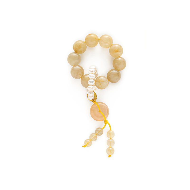 Citrine Peace Wrist Mala for Prosperity Citrine Peace Wrist Mala for Prosperity
