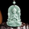 Natural Jade Avalokitesvara Amulet Necklace Natural Jade Avalokitesvara Amulet Necklace