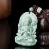 Natural Jade Avalokitesvara Amulet Necklace Natural Jade Avalokitesvara Amulet Necklace