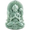 Natural Jade Avalokitesvara Amulet Necklace Natural Jade Avalokitesvara Amulet Necklace