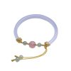 Natural White Agate Lotus Bracelet Natural White Agate Lotus Bracelet