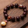 Tibetan Bodhi Seed Agate Wealth Wrist Mala Tibetan Bodhi Seed Agate Wealth Wrist Mala
