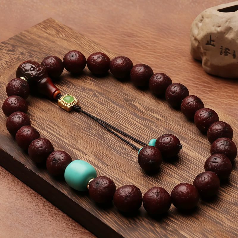 Tibetan Bodhi Seed Agate Wealth Wrist Mala Tibetan Bodhi Seed Agate Wealth Wrist Mala
