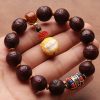 Tibetan Bodhi Seed Agate Wealth Wrist Mala Tibetan Bodhi Seed Agate Wealth Wrist Mala