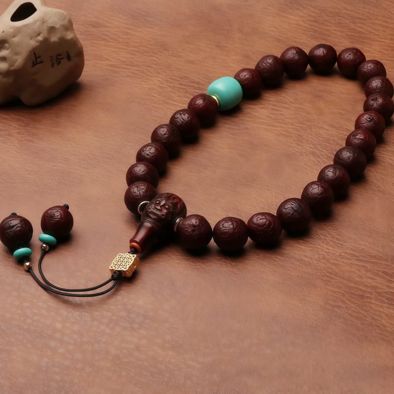 Tibetan Bodhi Seed Agate Wealth Wrist Mala Tibetan Bodhi Seed Agate Wealth Wrist Mala