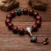 Tibetan Bodhi Seed Agate Wealth Wrist Mala Tibetan Bodhi Seed Agate Wealth Wrist Mala