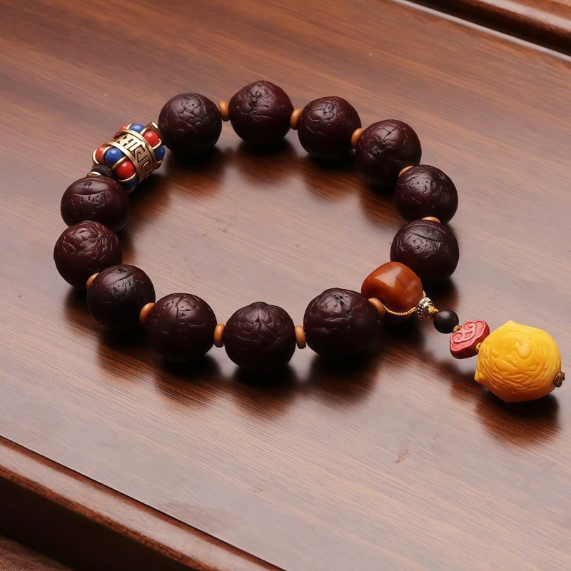 Tibetan Bodhi Seed Agate Wealth Wrist Mala Tibetan Bodhi Seed Agate Wealth Wrist Mala