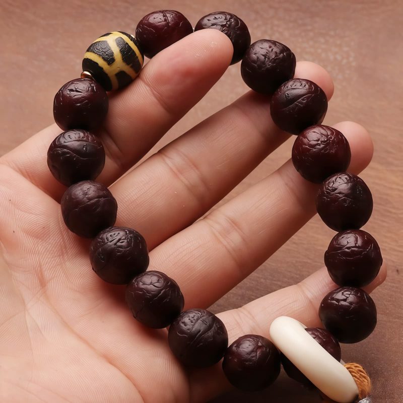 Tibetan Bodhi Seed Agate Wealth Wrist Mala Tibetan Bodhi Seed Agate Wealth Wrist Mala
