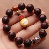 Tibetan Bodhi Seed Agate Wealth Wrist Mala Tibetan Bodhi Seed Agate Wealth Wrist Mala