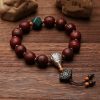 Tibetan Bodhi Seed Agate Wealth Wrist Mala Tibetan Bodhi Seed Agate Wealth Wrist Mala