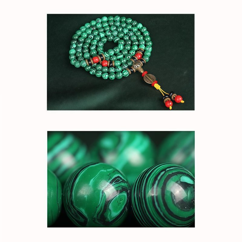 Tibetan Malachite 108 Mala Beads Necklace Tibetan Malachite 108 Mala Beads Necklace