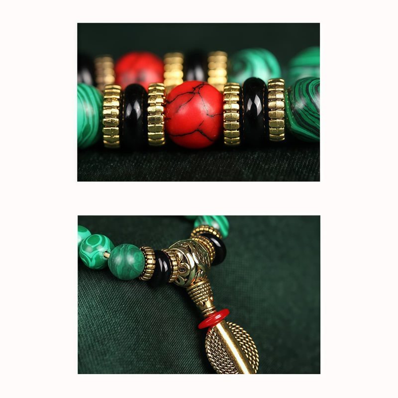 Tibetan Malachite 108 Mala Beads Necklace Tibetan Malachite 108 Mala Beads Necklace