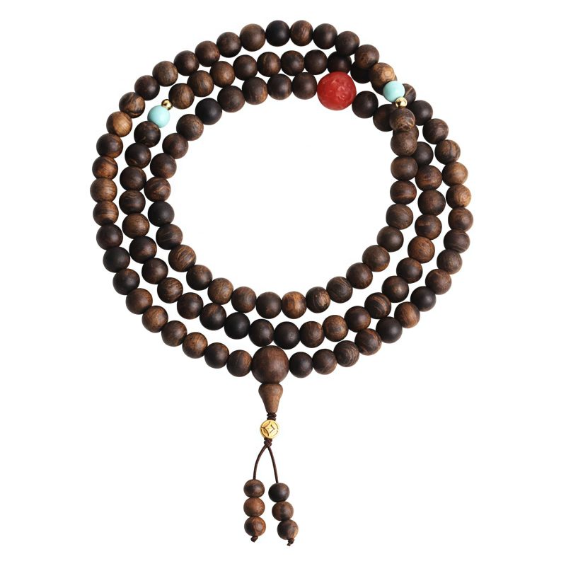 Turquoise Agarwood Meditation Bracelet with 108 Beads Turquoise Agarwood Meditation Bracelet with 108 Beads