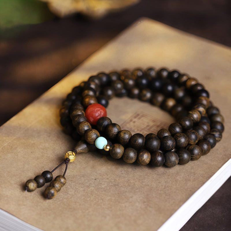Turquoise Agarwood Meditation Bracelet with 108 Beads Turquoise Agarwood Meditation Bracelet with 108 Beads