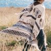 Chal Tibetano de Rayas Onduladas: Calidez y Estilo Étnico Tibetan Wave Stripe Cozy Scarf - 14