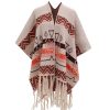 Chal Tibetano de Rayas Onduladas: Calidez y Estilo Étnico Tibetan Wave Stripe Cozy Scarf - 23