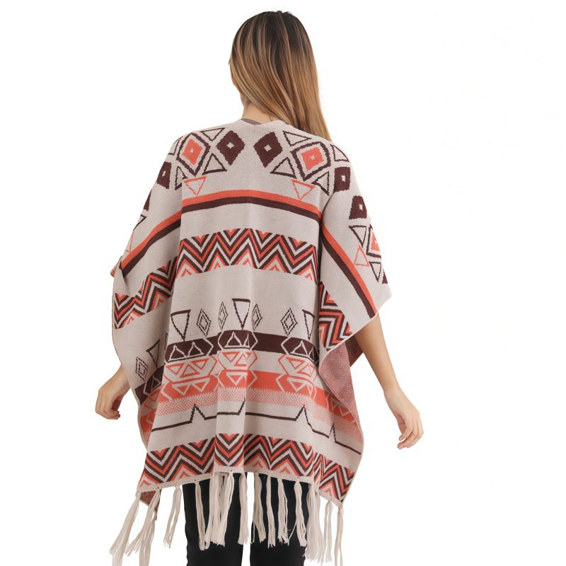Chal Tibetano de Rayas Onduladas: Calidez y Estilo Étnico Tibetan Wave Stripe Cozy Scarf - 28