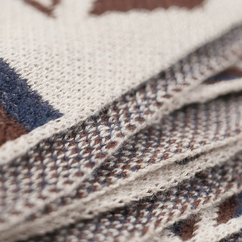 Chal Tibetano de Rayas Onduladas: Calidez y Estilo Étnico Tibetan Wave Stripe Cozy Scarf - 19