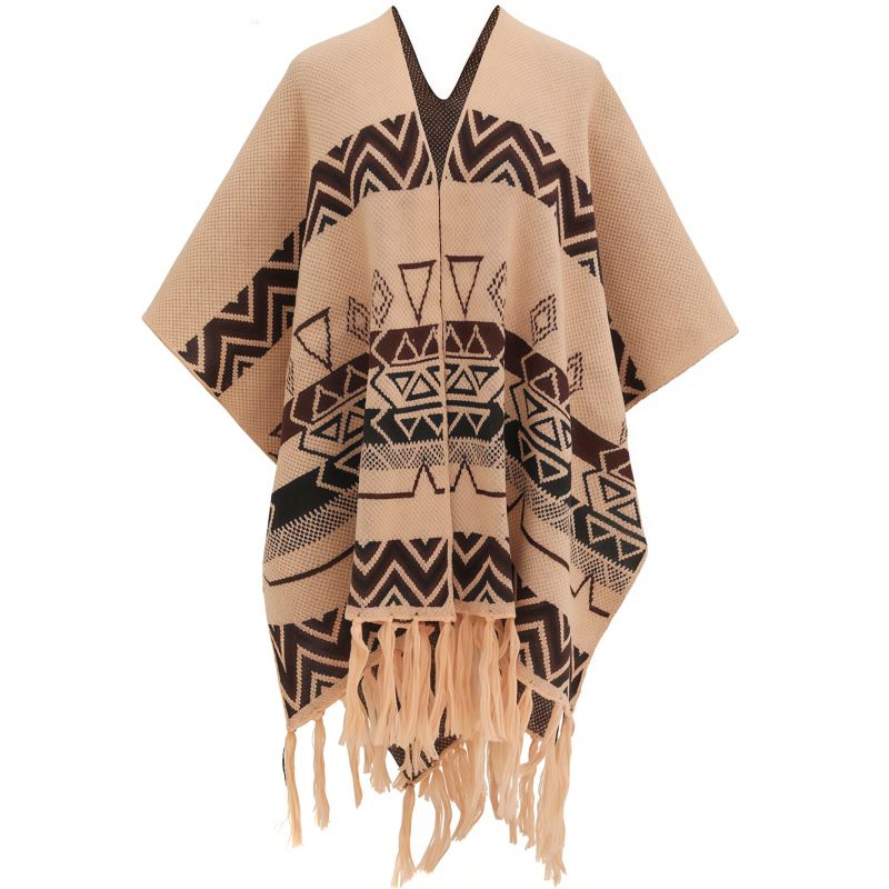 Chal Tibetano de Rayas Onduladas: Calidez y Estilo Étnico Tibetan Wave Stripe Cozy Scarf - 30