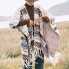 Chal Tibetano de Rayas Onduladas: Calidez y Estilo Étnico Tibetan Wave Stripe Cozy Scarf - 11