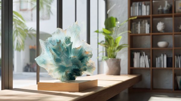 Thoughtfully placed Liuli art piece in a modern, serene living space.