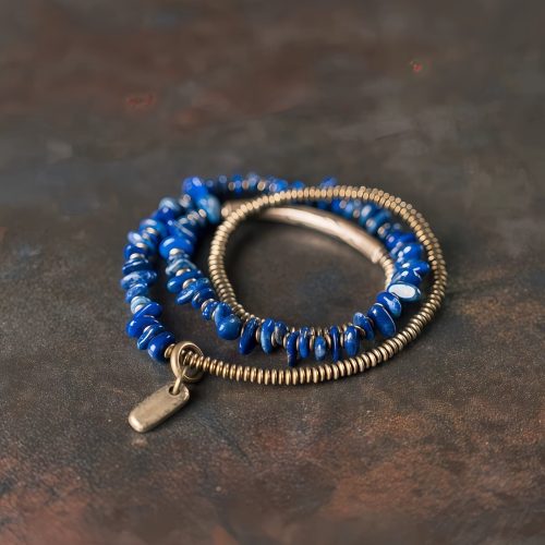 Handcrafted Tibetan Lapis Lazuli Multi-Layer Bracelet - Protection & Balance - 2