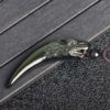 Natural Obsidian Wolf Tooth Strength Pendant Natural Obsidian Wolf Tooth Strength Pendant