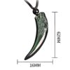 Natural Obsidian Wolf Tooth Strength Pendant Natural Obsidian Wolf Tooth Strength Pendant