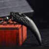 Natural Obsidian Wolf Tooth Strength Pendant Natural Obsidian Wolf Tooth Strength Pendant