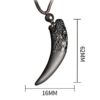 Natural Obsidian Wolf Tooth Strength Pendant Natural Obsidian Wolf Tooth Strength Pendant