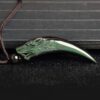 Natural Obsidian Wolf Tooth Strength Pendant Natural Obsidian Wolf Tooth Strength Pendant