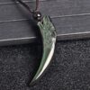 Natural Obsidian Wolf Tooth Strength Pendant Natural Obsidian Wolf Tooth Strength Pendant