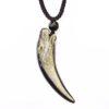 Natural Obsidian Wolf Tooth Strength Pendant Natural Obsidian Wolf Tooth Strength Pendant