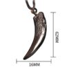 Natural Obsidian Wolf Tooth Strength Pendant Natural Obsidian Wolf Tooth Strength Pendant