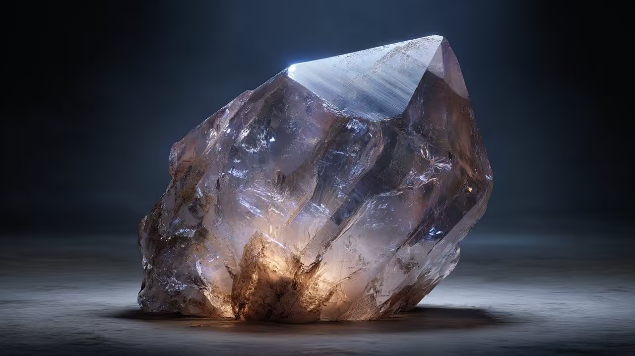 A raw, uncut crystal representing untapped potential.